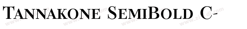 Tannakone SemiBold C字体转换